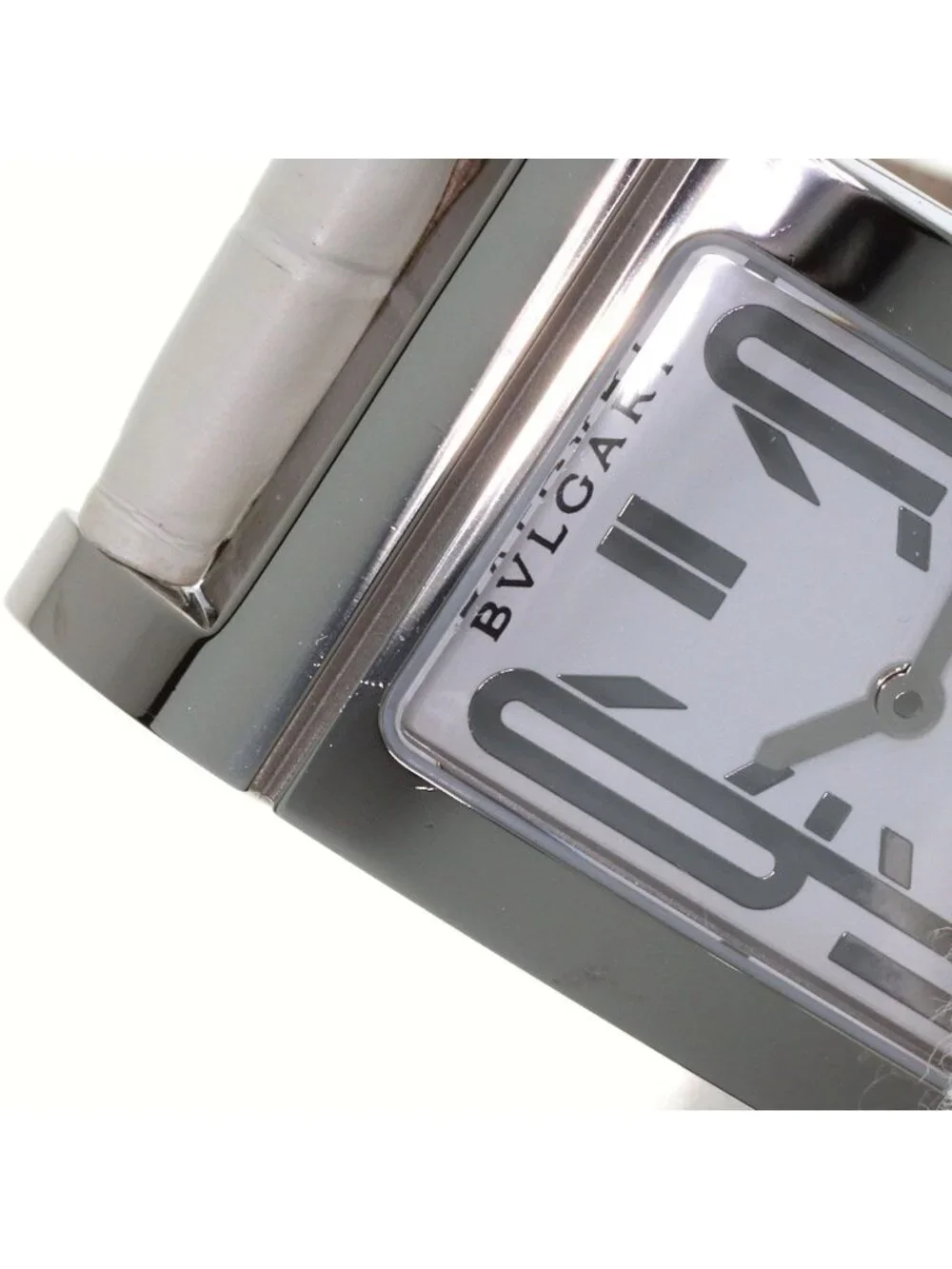 Bvlgari Rettangolo Watch SS Leather